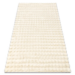 RUGSX Tapis BUBBLE ivoire 12 IMITATION DE FOURRURE DE LAPIN 3D structurel 120x170 cm