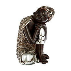 Atmosphera, Createur D'Interieur Bouddha en argent H 28 cm Penseur - Atmosphera