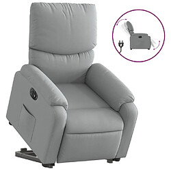 vidaXL Fauteuil inclinable électrique gris clair tissu