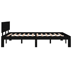 Acheter vidaXL Cadre de lit sans matelas noir 150x200 cm