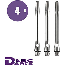 ABC Darts Mixte - Adulte Aluminium Shaft Dart Shacht Shacht Set Argent Medium