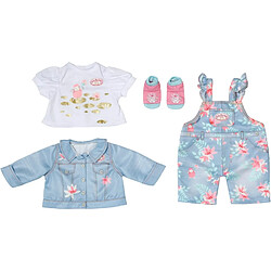 Zapf Creation AG Baby Annabell Active Deluxe Jeans 43cm avec veste, chemise, pantalon et chaussettes.