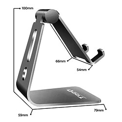 Totalcadeau Support pour tablette avec base antidérapante gris pas cher
