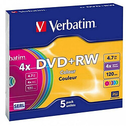 DVD-RW Verbatim 5 Unités Multicouleur 4,7 GB 4x