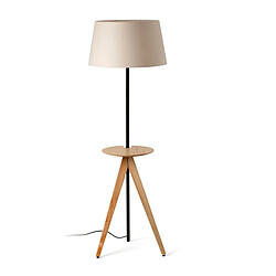 Acheter Faro Barcelona Tray TriPod Lampadaire Frêne avec abat-jour beige