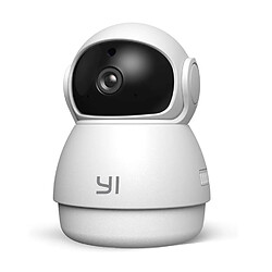 Chrono Caméra de surveillance WiFi 1080p, caméra de sécurité intérieure Full HD avec nouvelles puces pour la détection humaine et sonore, suivi de mouvement, vision nocturne, caméra dôme IP(Blanc)