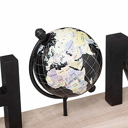 Mot Déco à Poser Home Globe 36cm Noir