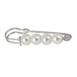 Élégant Broche Faux Pearl Sécurité Épingle Pin Clip pour Écharpe Manteau Robe