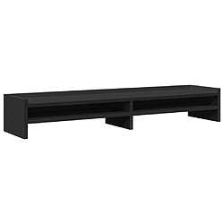 vidaXL Support de moniteur noir 100x24x16 cm bois d'ingénierie