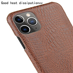 Wewoo Coque Rigide Pour iPhone 11 Pro Crocodile antichoc Texture PC + Etui PU Marron pas cher