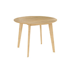 Rendez Vous Deco Table ronde Réno 4 personnes en bois clair D100 cm