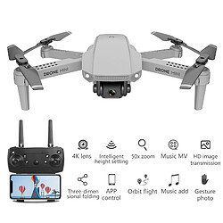 Universal E88 Mini Drone 1080P WiFi FPV HD 4K Double Caméra RC Inutile Mode de contrôle d'altitude Pliable Quatre Rotations Avion Hélicoptère Jouet Cadeau | RC Helicopter(Gris) pas cher