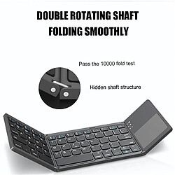 Universal Clavier sans fil pliable iPad Bluetooth Clavier PC Portable Tablette Samsung Xiaomi Téléphone Portable Ordinateur | Clavier(Le noir)