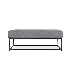 Banquette Clarisse tissu gris foncé pieds noirs