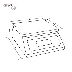 Gram Balance de cuisine électronique portée 6kg