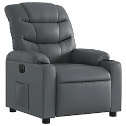 Avis vidaXL Fauteuil inclinable électrique Gris Similicuir