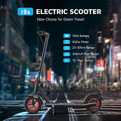 iScooter i9S Scooter électrique 10 pouces pneu pneumatique 500W moteur pas cher