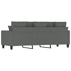 Acheter vidaXL Canapé à 3 places Gris foncé 180 cm Tissu