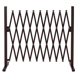 Acheter Mendler Barrière de sécurité en aluminium HWC-K56, Grille de sécurité extensible pivotante en acier 103x36-265x31cm, marron