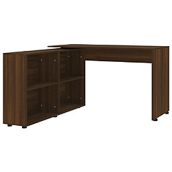 vidaXL Bureau d'angle Chêne marron Bois d'ingénierie