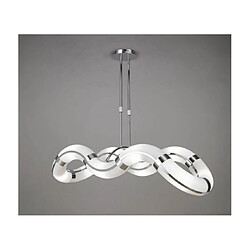 Luminaire Center Plafonnier Guss Blanc, Chrome poli