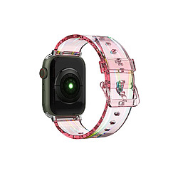 Eko Bracelet pour Apple Watch 38/40/41mm en TPU Translucide Rose