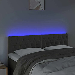 Avis Maison Chic Tête de lit scandinave à LED,meuble de chambre Gris foncé 144x7x78/88 cm Velours -MN29342