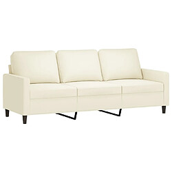 Acheter Maison Chic Ensemble de canapés 3 pcs avec coussins, Canapé droit Sofa pour Salon Crème Velours -GKD284826