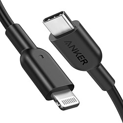 Wewoo Câble PowerLine II de données chargement certifié MFI USB-C / Type-C à Lightning 8 broches pour iPhone XS Max / XS / XR / X / 8 Plus / 8, longueur: 0,9 m (Noir)