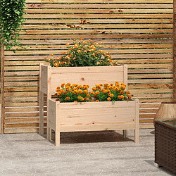 vidaXL Jardinière 84,5x84x75 cm Bois massif de pin