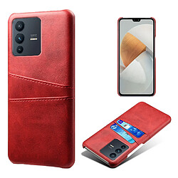 Coque en TPU + PU anti-griffes, rouge pour Vivo S12/V23 5G