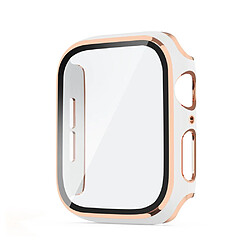 Coque en TPU Couvercle de galvanoplastie Blanc/Champagne pour votre Apple Watch Series 4/5/6/SE 44mm