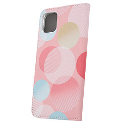 Coque en simili cuir pastel circulaire colorée pour Samsung Galaxy S22