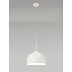 Avis Luminaire Center Suspension 1 ampoule blanc,argenté