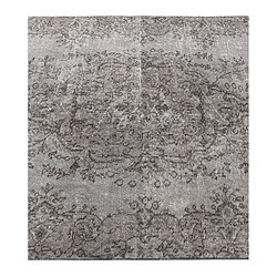 Avis Vidal Tapis de laine 216x109 gris Ultra Vintage