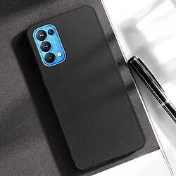 Avizar Coque Oppo Reno 5 Pro 5G Aspect Cuir Effet Vintage Protection Rigide noir pas cher