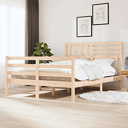 vidaXL Cadre de lit sans matelas bois massif 120x200 cm 