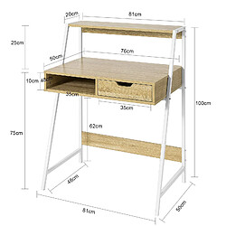 Avis SoBuy FWT63-N Bureau Informatique Table de Bureau Secrétaire Table Plan de Travail