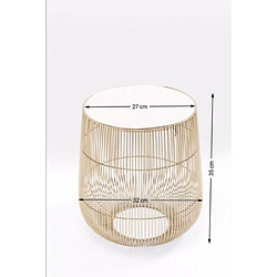 Avis Karedesign Table d'appoint Beam dorée marbre blanc 32cm Kare Design