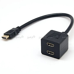 Adaptateur Prise HDMI Mâle vers Double HDMI Femelle Câble Connectique