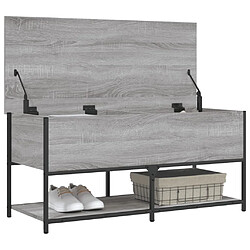 Maison Chic Banc de rangement | Meuble de rangement d'Entrée | Coffres d'Intérieur sonoma gris 100x42,5x47 cm bois d'ingénierie -MN55586 pas cher