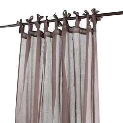 Thedecofactory CANDICE - Voilage XXL en coton marron 140x300