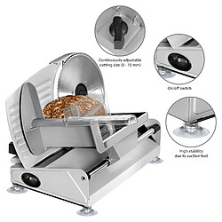 Avis Trancheuse à saucisson jambon pain electrique lames 19cm inox, 150, Argent, Clatronic, MA 3585