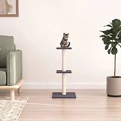 vidaXL Arbre à chat avec griffoirs en sisal gris foncé 73 cm 