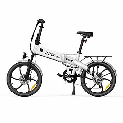 Vélo Électrique PVY Z20 Pro - Moteur 250W Batterie 36V10.4AH Autonomie 80KM Freins à Disque Mécaniques - Blanc pas cher