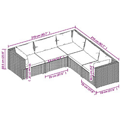 Maison Chic Salon de jardin 5 pcs + coussins - Mobilier/Meubles de jardin - Table et chaises d'extérieur Résine tressée Noir -MN44996 pas cher