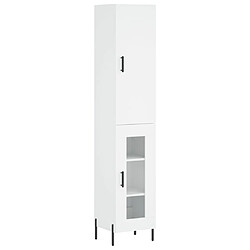 vidaXL Buffet haut Blanc 34,5x34x180 cm Bois d'ingénierie