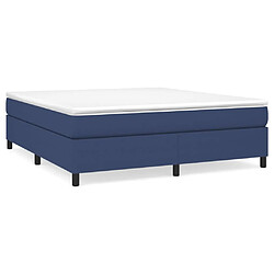 Maison Chic Lit Adulte - Lit simple Lit à sommier tapissier avec matelas moelleux - Meuble de Chambre - Bleu 160x200 cm Tissu -MN17781