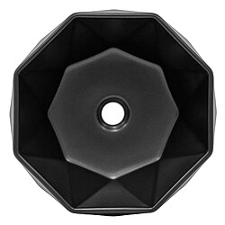 ML-Design Lavabo á poser en céramique noir moderne avec garniture de vidage Ø 420x135 mm