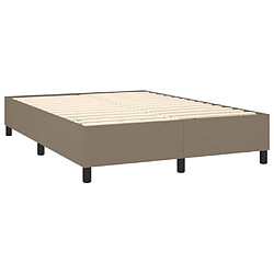 Acheter Maison Chic Lit adulte- Lit + matelas,Sommier à lattes de lit avec matelas Taupe 140x190 cm Tissu -GKD94314